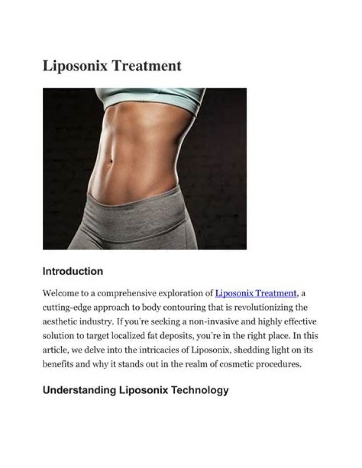 Does liposonix really work?