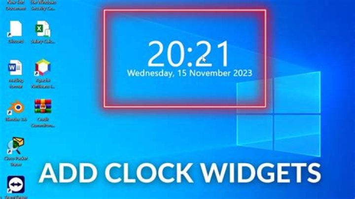 How do I add a clock widget to Windows 8?