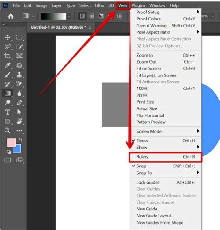 How do I align objects in Photoshop with different layers?