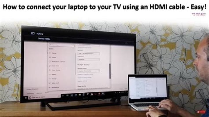 How do I connect my computer to my TV with an HDMI cable?