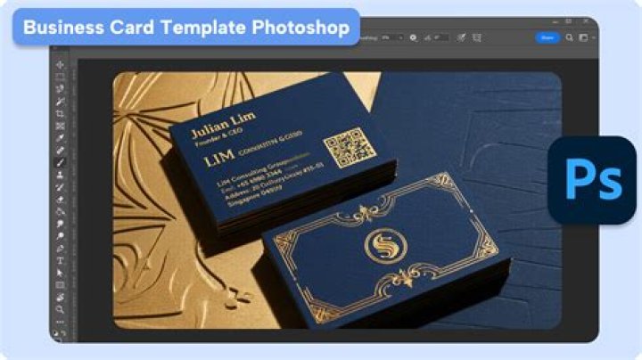 How do I create a business card in Photoshop?