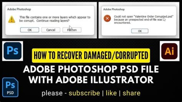 How do I fix a corrupted PSD file?
