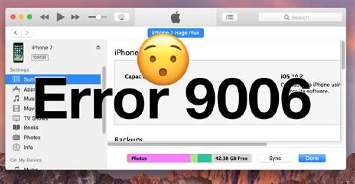 How do I fix Apple Error 9006?