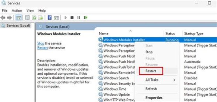 How do I fix Windows module installer?