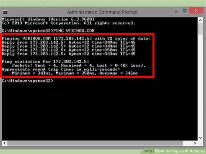 How do I ping a port in Windows Server?