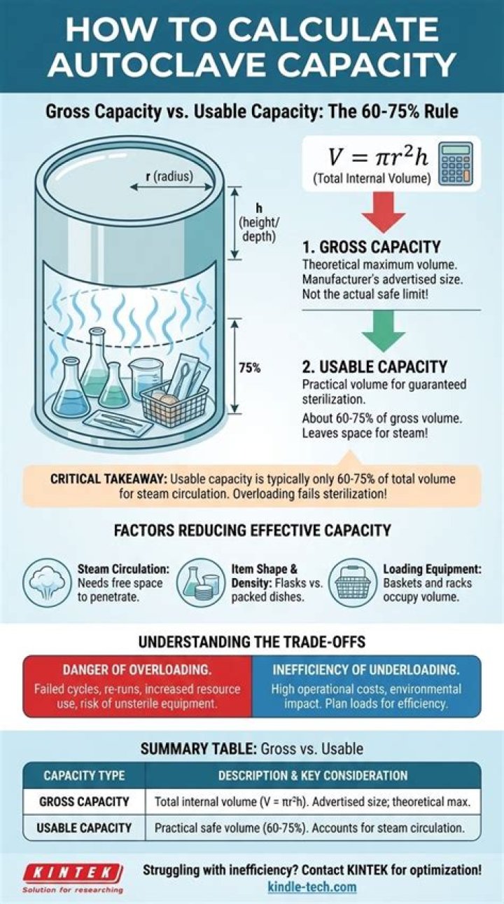 How do you calculate autoclave capacity?