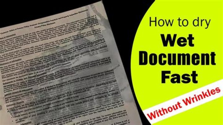 How do you dry wet paper fast?