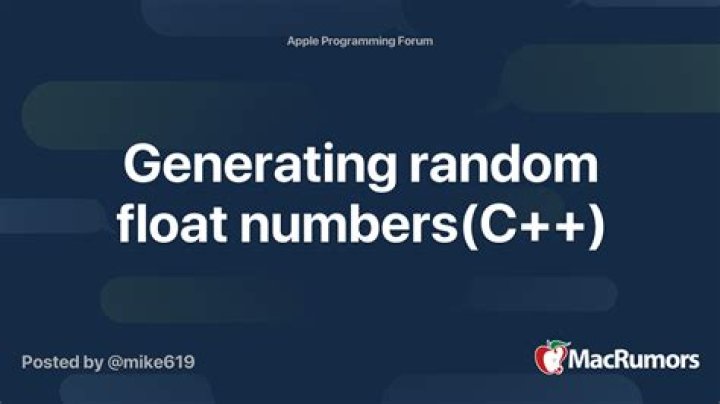 How do you generate random float numbers between specific ranges in C++?