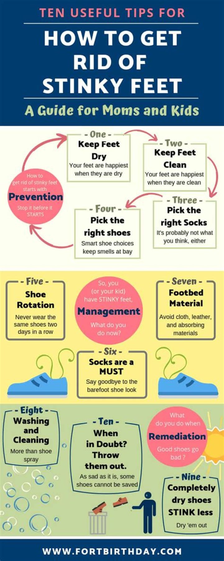 How do you get rid of stinky smelly feet and shoes?