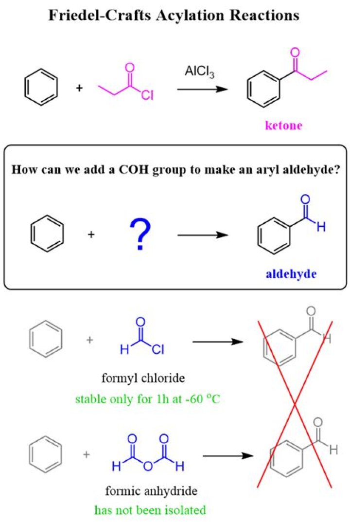 How do you make an aldehyde from an acid?