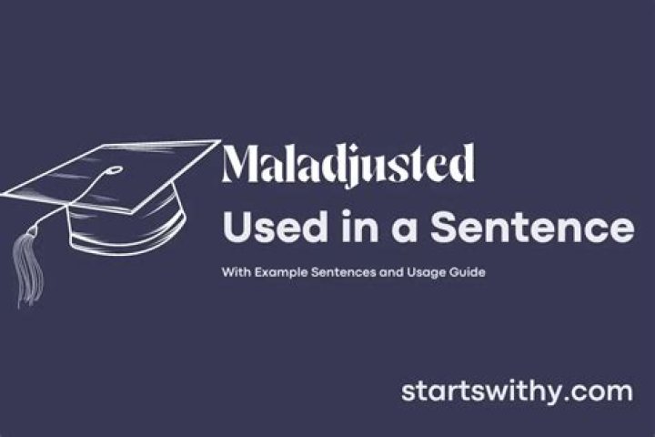 How do you use maladjusted in a sentence?