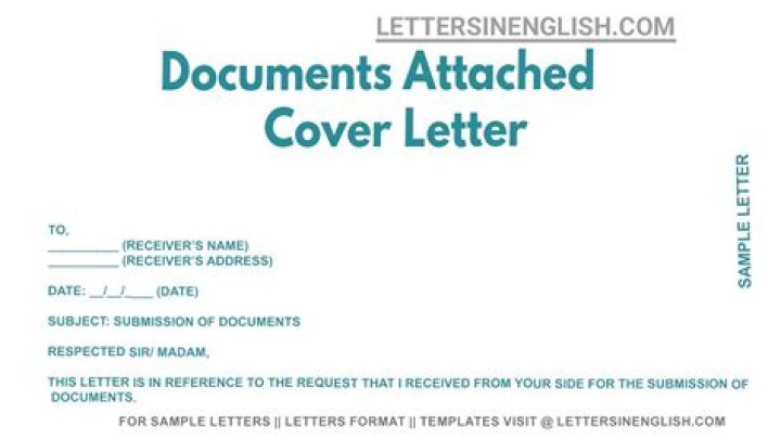 How do you write a cover letter for attached documents?
