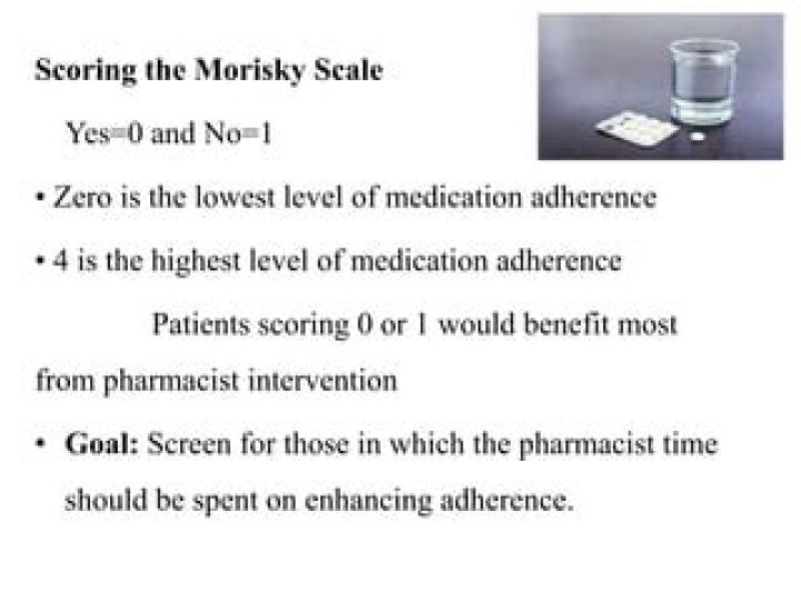 How is the Morisky scale typically scored?