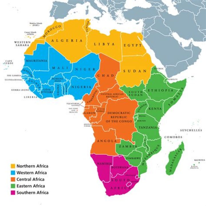 What are 4 countries in Africa?