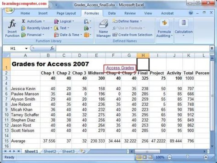 What are functions in MS Excel 2007?