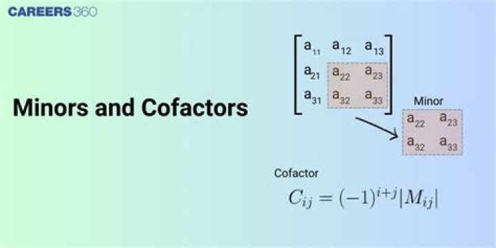 What are the minors and cofactors?
