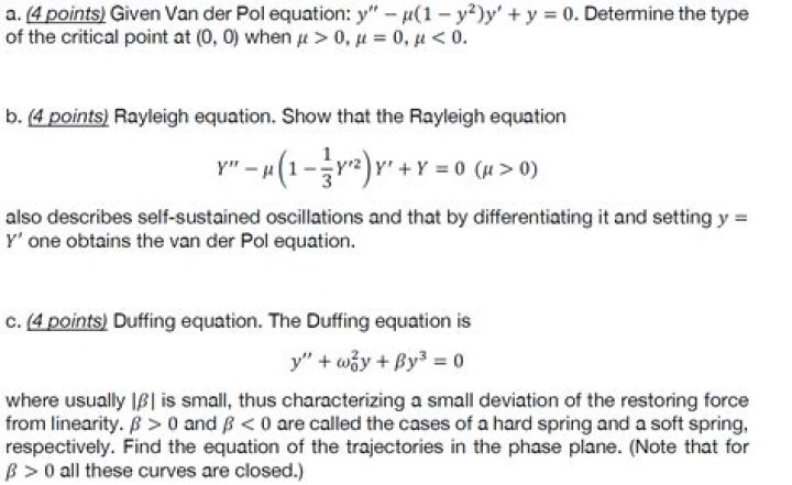 What are van der Pol equation used for?