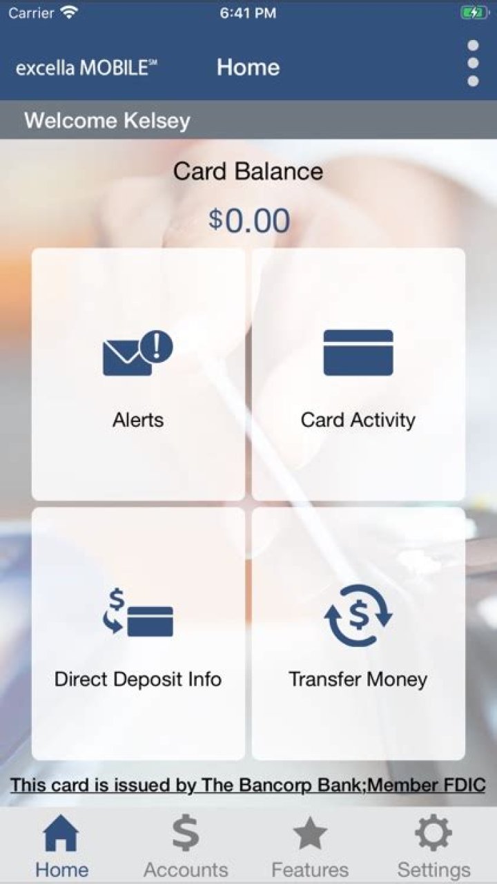 What bank does excella card use?