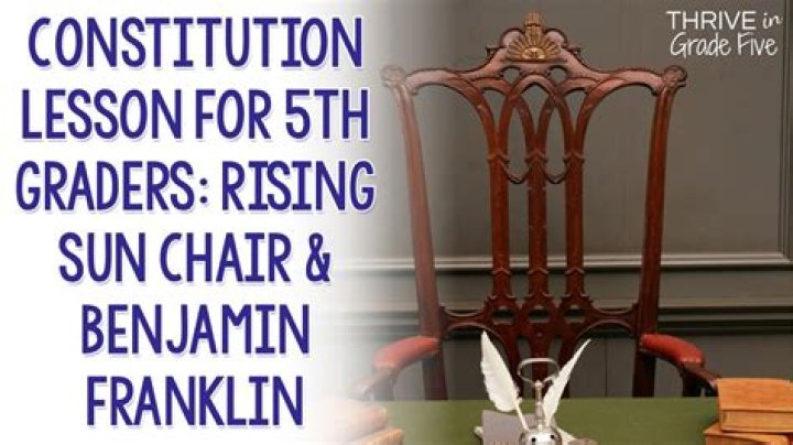 What did Ben Franklin say about the rising sun chair?