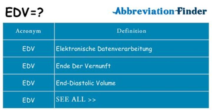 What does EDV mean?