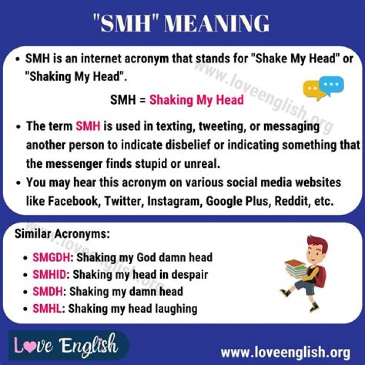 What does SMH mean in love?