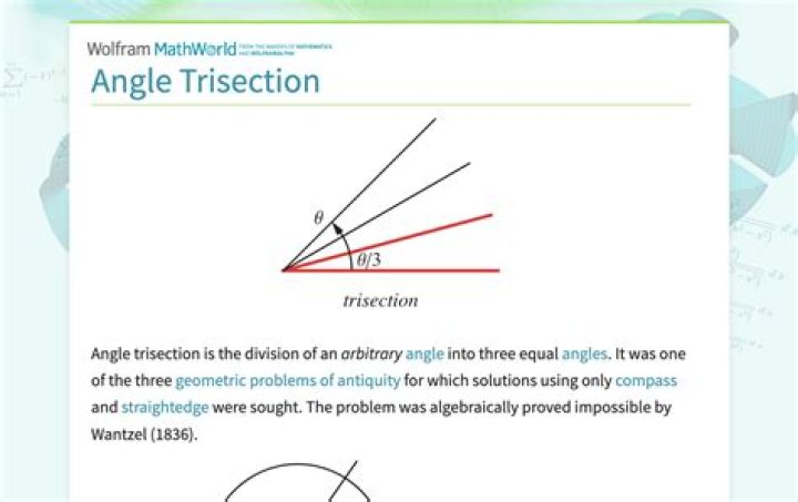 What does Trisection mean in math?
