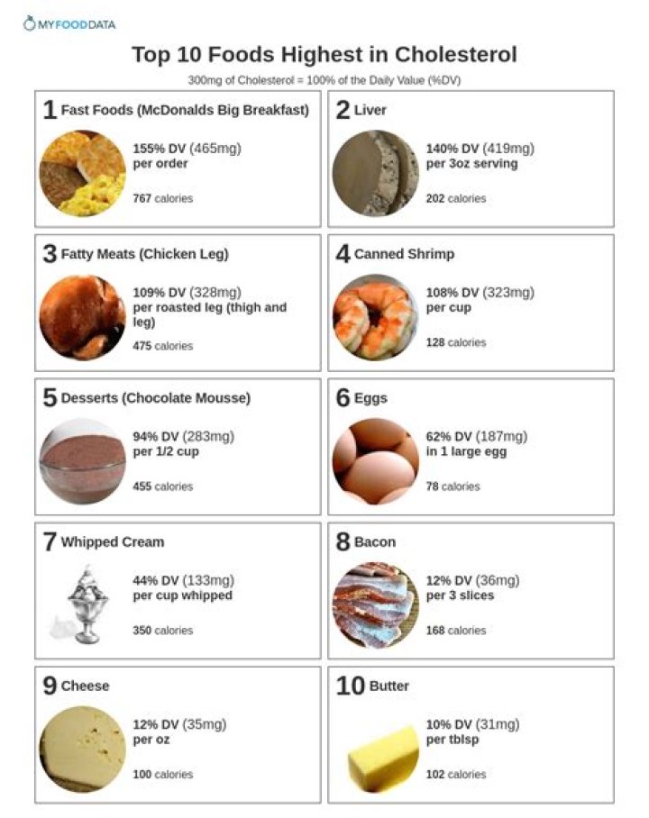 What foods cause high cholesterol?
