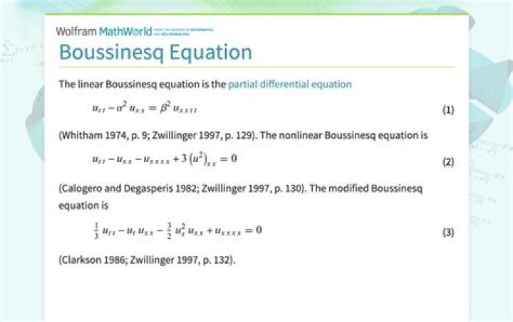 What is Boussinesq equation used for?