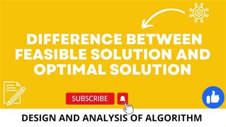 What is feasible and optimal solution?