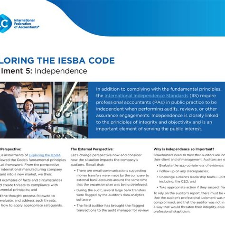 What is Iesba code of ethics?