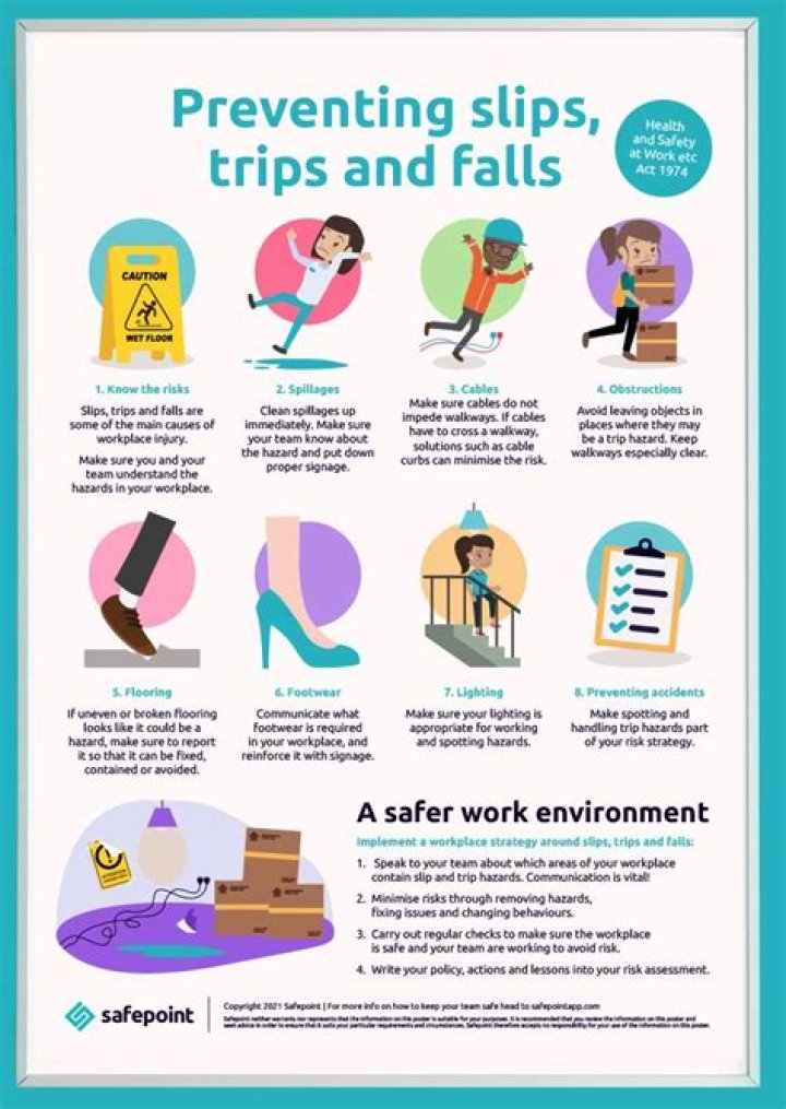 What is the best way to prevent slips trips and falls?