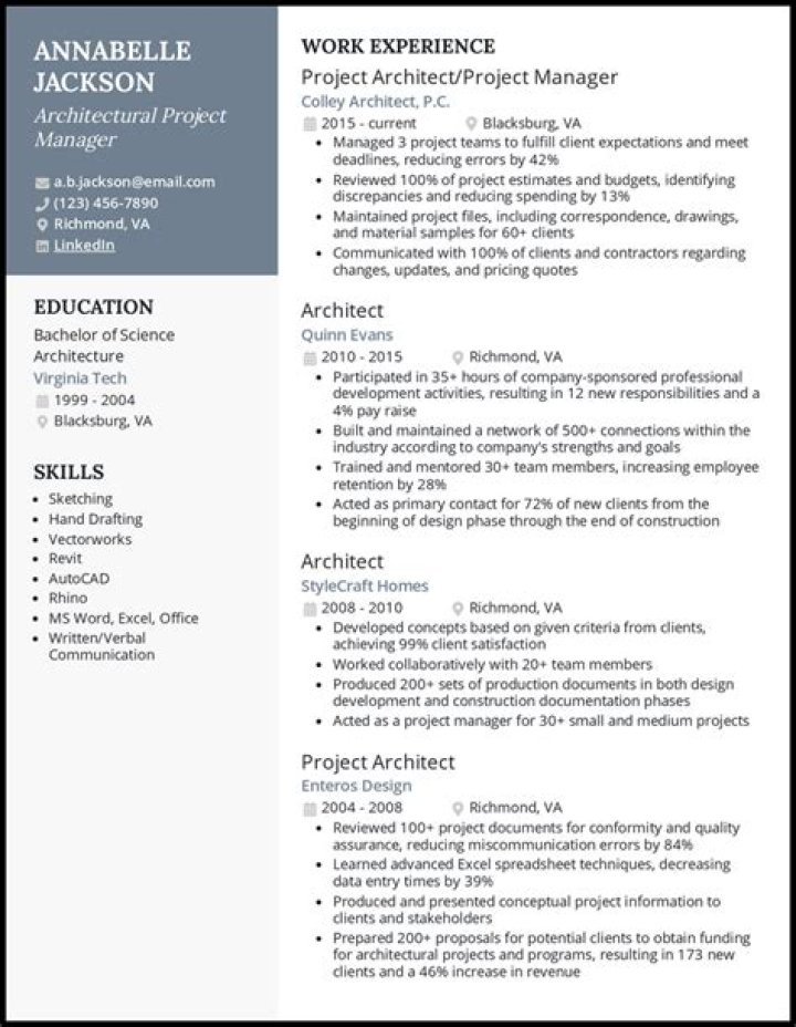 What is the correct layout for a resume?