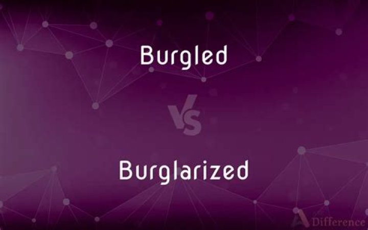 What is the difference between burgled and burglarized?