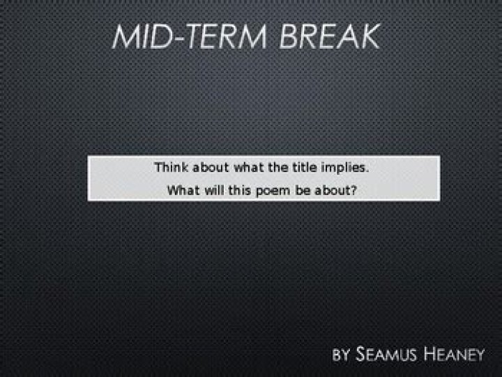 What is the message of the poem Mid-Term Break?