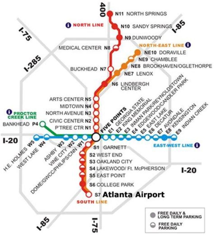 What MARTA stop is downtown Atlanta?