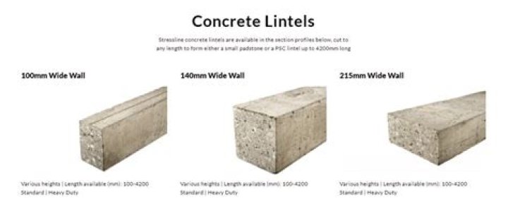 What size do concrete lintels come in?