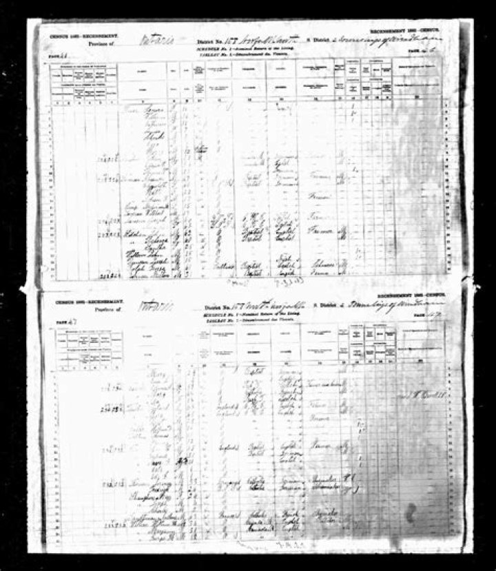 When was the 1881 Canada census taken?