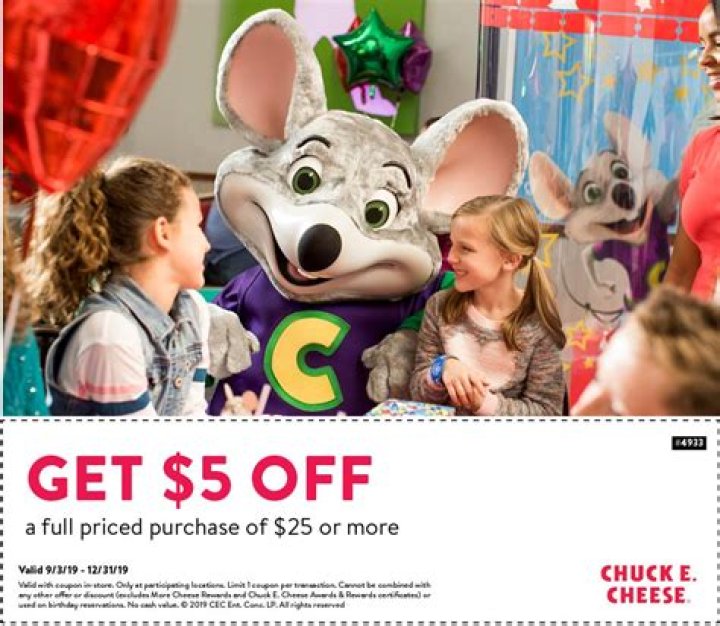 Where can I get Chuck E Cheese coupons?