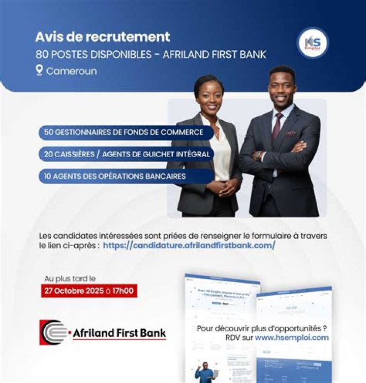 Where is Afriland First Bank located in Cameroon?