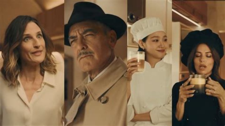 Who are the actors in the Nespresso commercial?