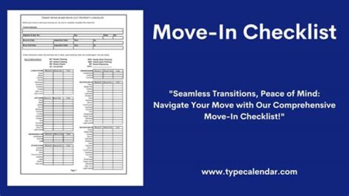 Who completes the move in checklist?