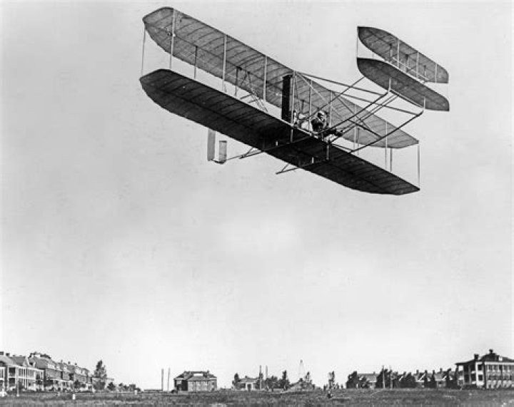 Who invented the airplane with 12 horsepower engine?