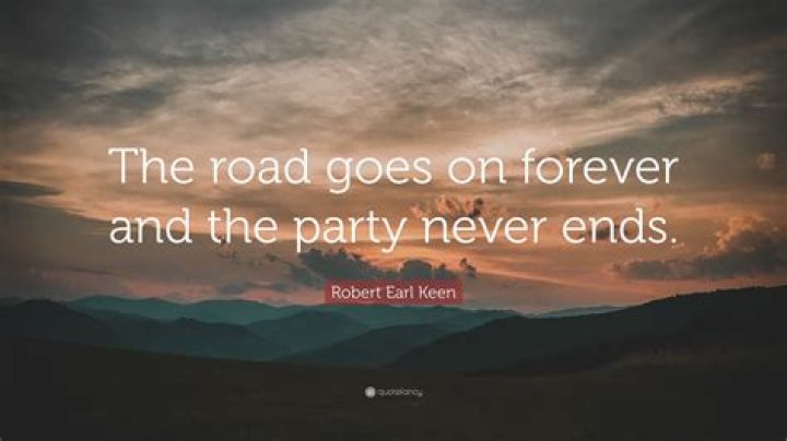Who wrote The road goes on forever and the party never ends?